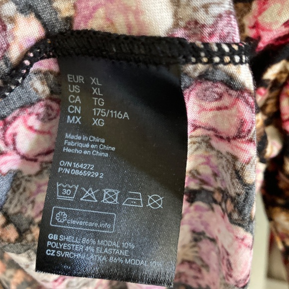 H&M Brown Floral Mock Turtle Neck with Tags - Picture 7 of 9